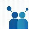 Step 1: Consultation icon representing a conversation